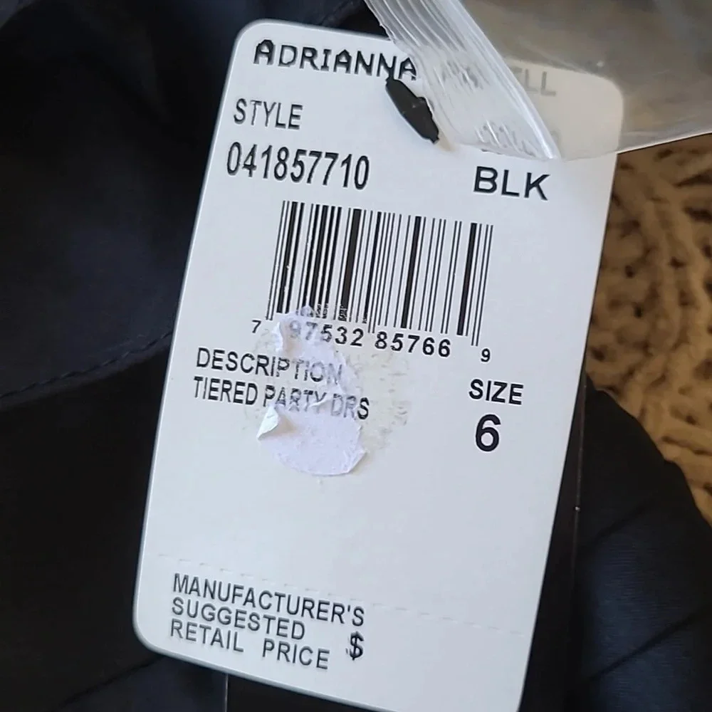 Adrianna Papell Evening Strapless Tiered Cocktail Dress - Size 6 - Picture 11 of 11